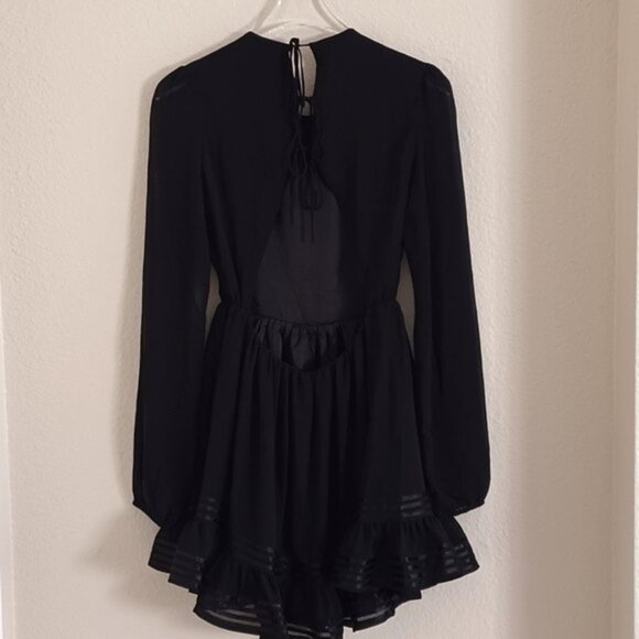 Lovers + Friends Allister Open Back Dress Black S NWT - Picture 7 of 13